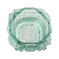 thumbnail image 6 of DecMode 11" Handmade Abstract Textured Rectangular Ombre Green Glass Vase, 6 of 9