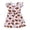 Coffee, variant on Girls Casual Baseball Print Dress with Flounce Playful Summer Outfit Toddler Clothes