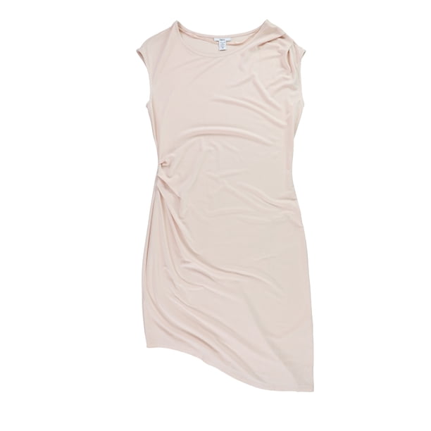 bar III Vestido ajustado asimétrico para mujer, rosa, mediano