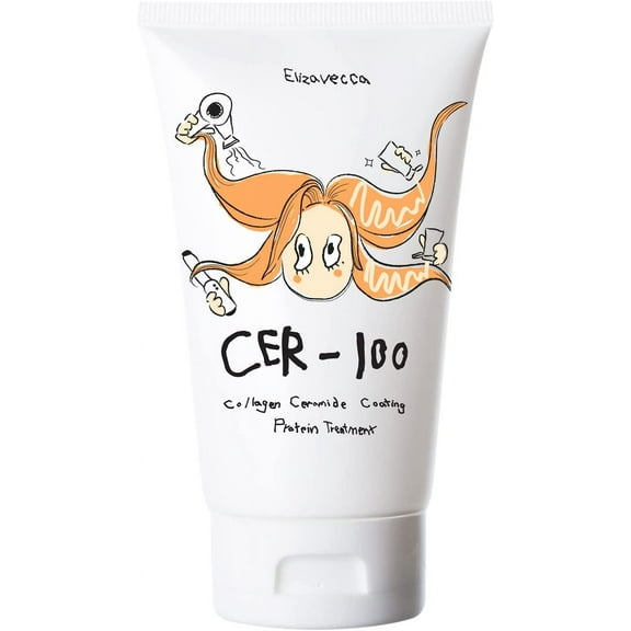 Elizavecca CER100 Collagen Coating Hair Protein Treatment 100ml hair treatment before and after- 3.3 Fl Oz