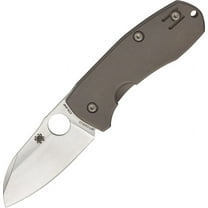 Spyderco Marcin Slysz Techno 2 Folding Knife 2.55" CTS-XHP Stonewashed Plain Blade, Titanium Handles, Frame Lock - C158TIP2