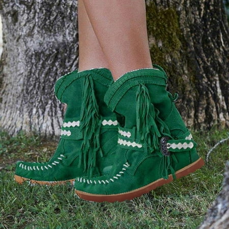 

TALKVE Fashion Womens Shoes Flats Platform Boots Cowboy Boots For Women Boots For Women