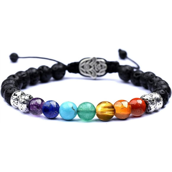 HWZWT Anxiety Relief Items, Chakra Bracelets, Crystals and Healing Stones, 7 Chakras Healing Crystals handmade bracelets, Yoga, Meditation, Stress Relief Gifts