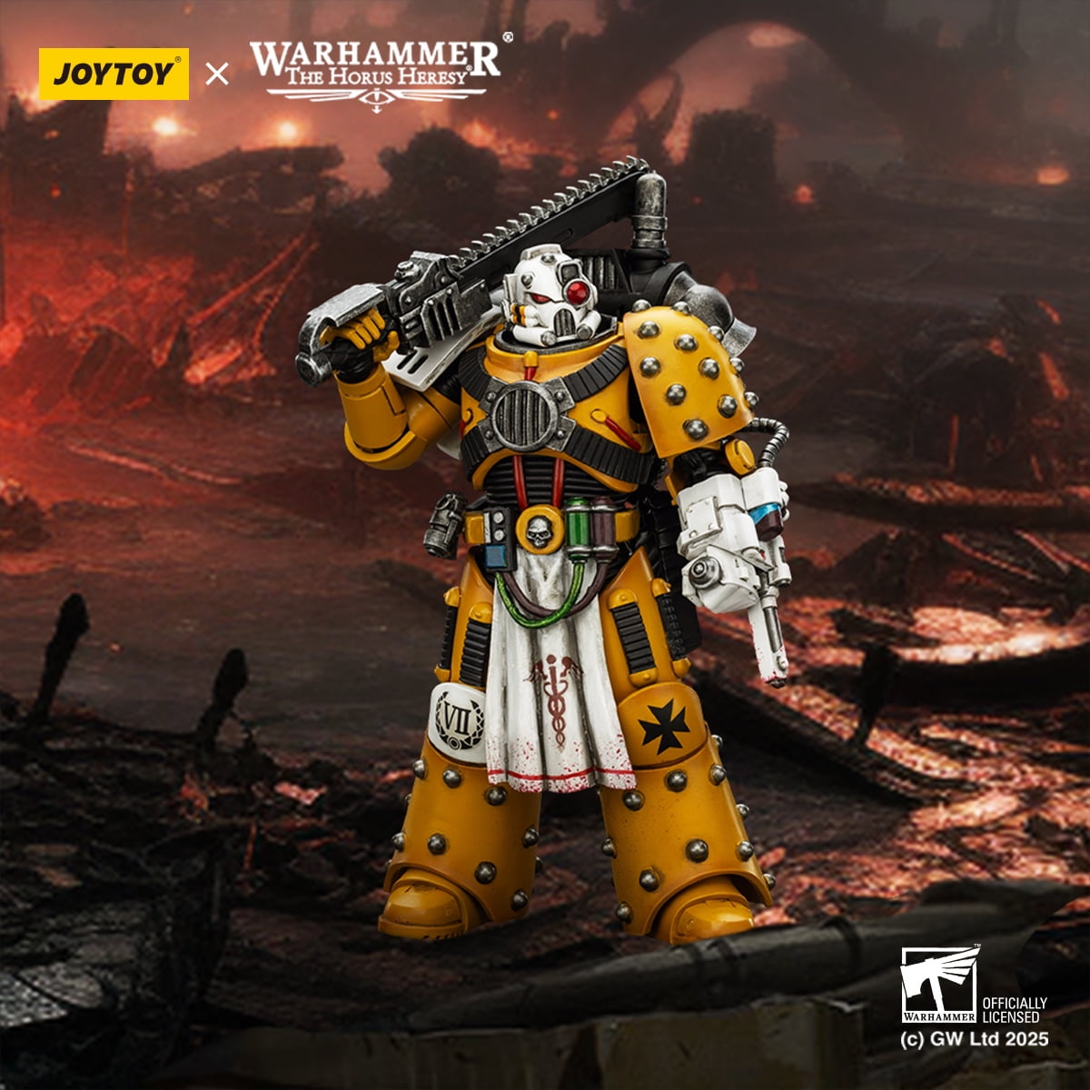 [IN STOCK] JOYTOY Warhammer 40K 1/18 Action Figures Imperial Fists Legion Apothecary Anime Military Model Toys Collectible