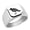 Silver, variant on Crow Stainless Steel Signet Ring