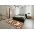 thumbnail image 4 of Ahgly Company Indoor Round Abstract Brown Red Abstract Area Rugs, 8' Round, 4 of 6