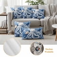 thumbnail image 6 of White Blue Octopus Coastal Outdoor Waterproof Pillow Covers, Summer Beach Shell Coral Decorative Square Throw Pillowcase Sofa Cushion Sham for Patio/Couch/Chair, 24"x24" 2 Pack, 6 of 8