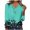 Light Blue, variant on Womens Halloween Long Sleeve V Neck Shirts Fall Halloween Fashion Skull Graphic Length Sleeve Top Spooky Season Tees Blue M
