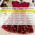 thumbnail image 3 of Cowsor Baby Girl Flower Embroidery Tulle Dress Elegant Toddler Birthday Party Dresses, 3 of 4