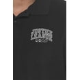 thumbnail image 5 of Justice League Athletic Logo Cotton Polo Shirt, Black, 3X-Large, 5 of 6