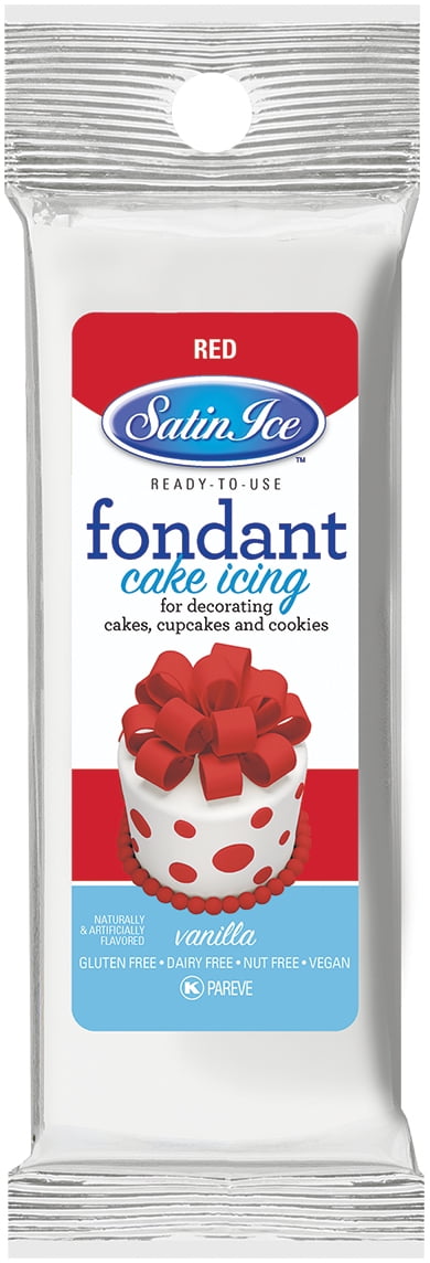 Satin Ice Packaged Fondant 4oz Red Vanilla
