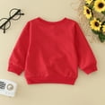 thumbnail image 2 of Vedolay Sweatshirt Girls Fall Clothes Casual Print Long Sleeve Layering Basic Pullover Sweatshirt,Red 18-24 Months, 2 of 5