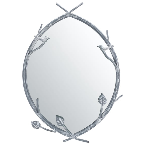 SAFAVIEH Helios 18.8 in. x 27.2 in. Solid Frame Mirror, Silver