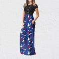 thumbnail image 4 of JUNWELL Robe Femme Liquidation Tendances Femme Décontractée Col Rond Été Manches Courtes Solide Ample Poches Longue Robe Violette L D710, 4 of 7