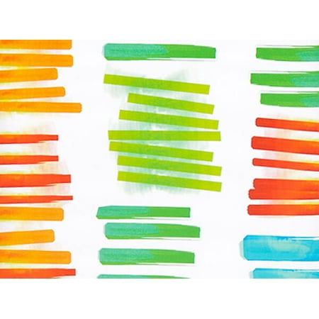 Pack of 1, Watercolor Rainbow 18" x 417' Gift Wrap Half Ream Roll for Holiday, Party, Kids' Birthday, Wedding & Special Occasion Packaging