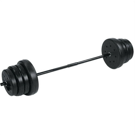 US Weight 100 lb. Traditional Barbell Weight Set with New Upgraded Bar and Spring Locking Clips - Includes 20, 20 and 8 lb. Weights