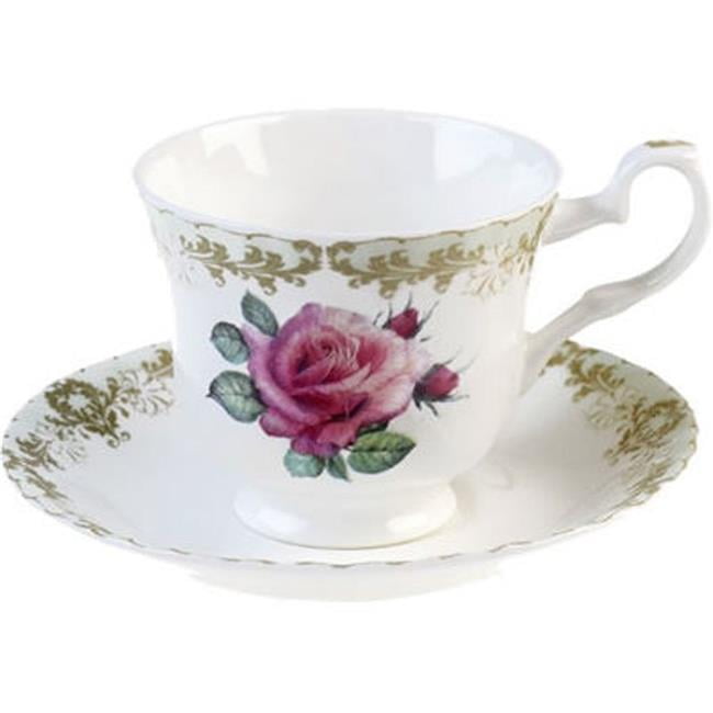 Assorted Rose Bulk Porcelain Teacups and Saucers include 6 Tea Cup & 6  Saucers