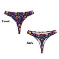 thumbnail image 3 of Balery mushroom rainbow color Skull Tangas de Algodón para Mujer con Estampado – Ropa Interior Sexy, Transpirable, G-string-Medium, 3 of 6
