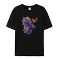 thumbnail image 5 of Men's T-Shirt,Ethnic Moose Short Sleeve Crewneck Casual Tee Shirts,Black-S, 5 of 8