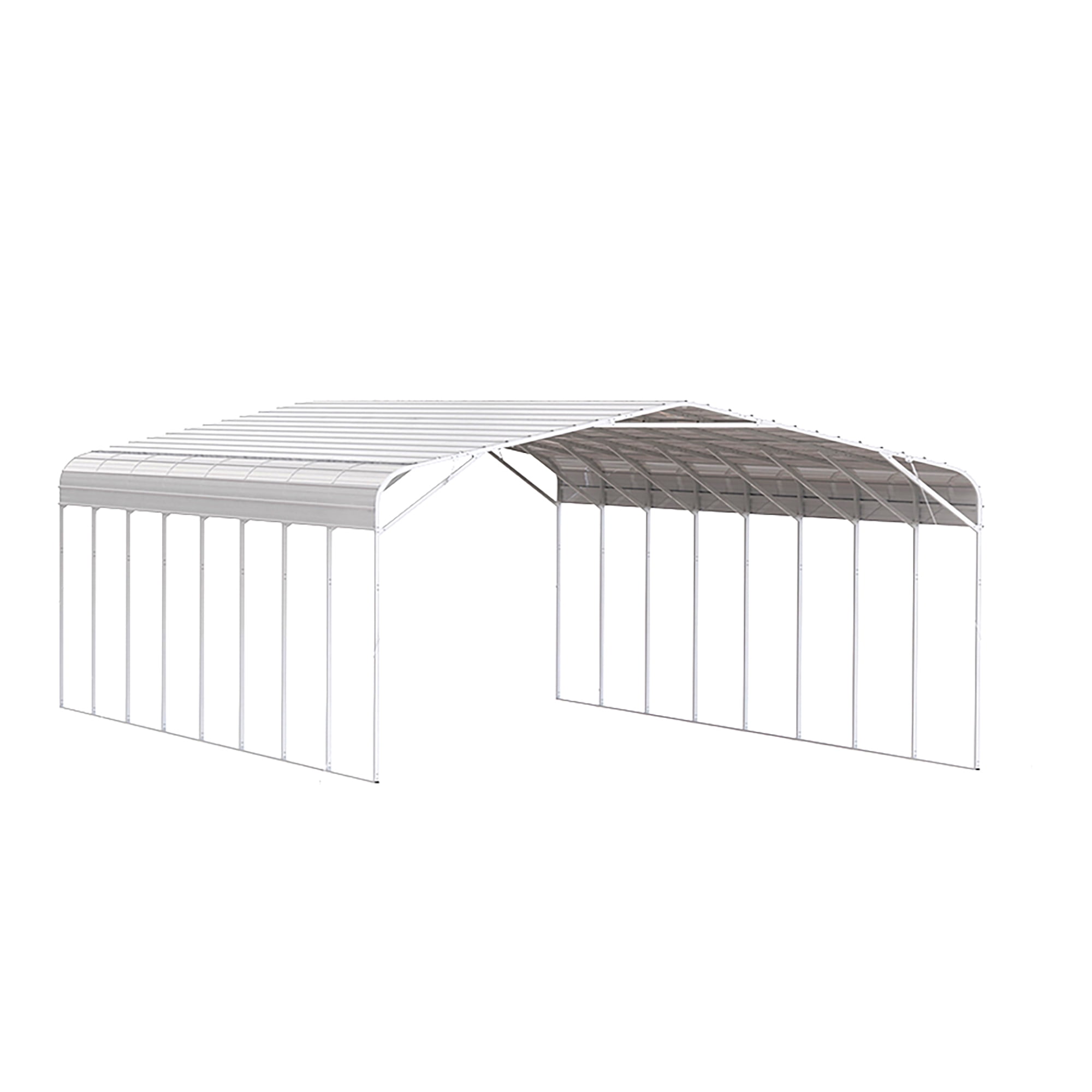 40FT x 20FT Heavy-Duty Metal Carport Garage – 14-Gauge Galvanized Steel Vehicle Shelter with Reinforced Roof, 13FT Peak Height, Outdoor Weatherproof Storage for Cars, Trucks & Equipment