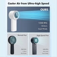 thumbnail image 5 of Wearable Fan 5-Speed High-Velocity,USB Rechargeable,Compact Design,A, 5 of 5