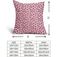 thumbnail image 6 of Hot Pink Cream Pillow Covers 16x16 Set of 2 Boho Design Polka Dot Throw Pillows Modern Brush Strokes Print Decorative Outdoor Pillowcase Square Cushion Cover Linen Pillow Case for Home Sofa Couch Bed, 6 of 6