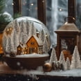 thumbnail image 5 of 8PCS Artificial Mini Christmas Trees, Bottle Brush Trees with Wood Base, Frosted Sisal Xmas Tree, DIY Crafts Mini Pine Tree for Party Home Table Top Decor Winter Ornaments, 5 of 7