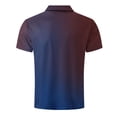 thumbnail image 5 of DayScoop Mens T-Shirt Big & Tall T Shirt Summer Short Sleeve Gradient Color Fashion Casual Print Half Buttoned Open Close Turndown Collar Tops Plus Size, 5 of 5