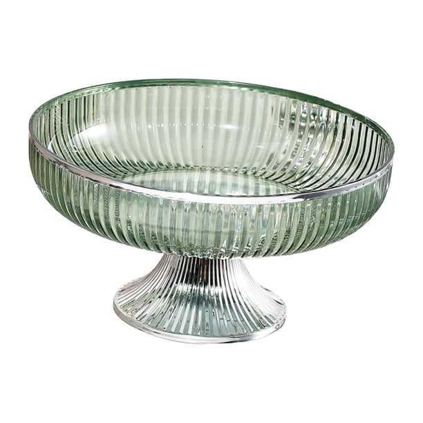 Cuenco De Frutas, Cuencos Elegantes Para Almacenamiento De Frutas Y Verduras, Decoración Para Decoración De Mesa, Borde Verde Argent Sunnimix Tazones de almacenamiento con soporte