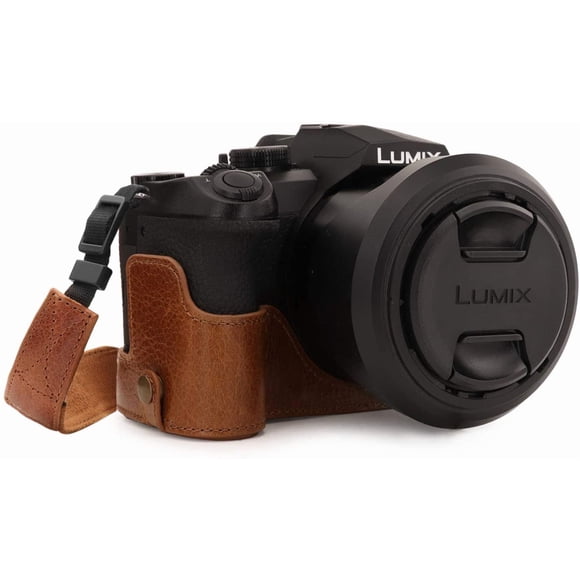 MG1682 Ever Ready Genuine Leather Camera Half Case Compatible with Leica V-Lux 5, Panasonic Lumix DC-FZ1000 II