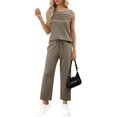 thumbnail image 2 of Trajes de dos piezas WIHOLL 2025 Fashion para mujer Coffee S, 2 of 5