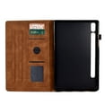 thumbnail image 6 of Tablet Case for Samsung Galaxy Tab S9/S8/S7, Embossed Tree Pattern PU Leather Book Style Smart Auto Wake/Sleep Cover with Stand Card Slots Magnetic Clasp Shockproof Case, Brown, 6 of 9