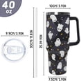 thumbnail image 4 of Halloween Tumbler 40 oz Ghost Tumbler Spooky Leak Proof Cup Insulated Water Bottle Coffee Travel Mugs for Halloween Decor Gifts for Women Men (1PCS), 4 of 6