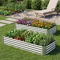 thumbnail image 2 of Gymax 2 Pcs Galvanized Raised Garden Bed Rectangular Galvanized Metal Planter Box, 2 of 10