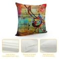 thumbnail image 4 of JEUXUS Music Note Pillow Cover  Colorful Graffiti Creative Plank Stripes Watercolor Art Farmhouse Decorative Throw Pillow Cover Square Cushion Case for Home Sofa Couch Decoration, 4 of 5