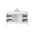 thumbnail image 2 of Elegant Kitchen and Bath 54 Inch Single Bathroom Vanity In White, 2 of 7