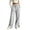 Gray, variant on Womens Wide Leg Sweatpants Cotton Line Elastic High Waisted Side Slits Drawstring Baggy Lightweight Pants with Pockets Athletic Joggers Trousers