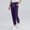 Purple, variant on Caywon Women's Solid Color Elastic Waist Drawstring Sweatpants with Pockets Full Length Trousers Lightweight Stretchy Versatile for Casual Sports Daily Commute Use