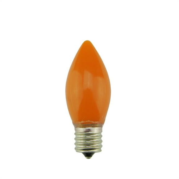 4ct Orange Opaque C9 LED Glass Christmas Replacement Bulbs