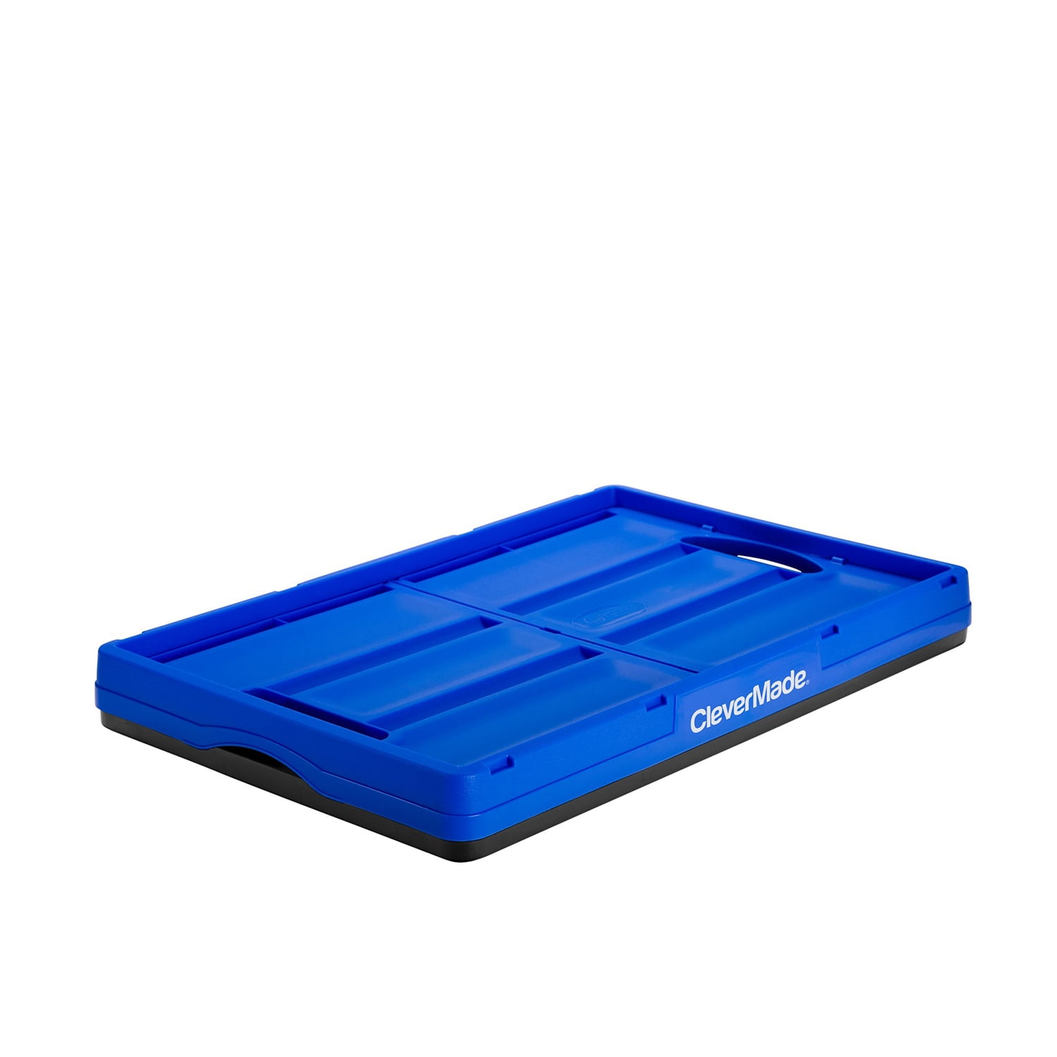 CleverMade 12 Gal Collapsible Storage Bins, 3PK Plastic Storage Bins - Blue