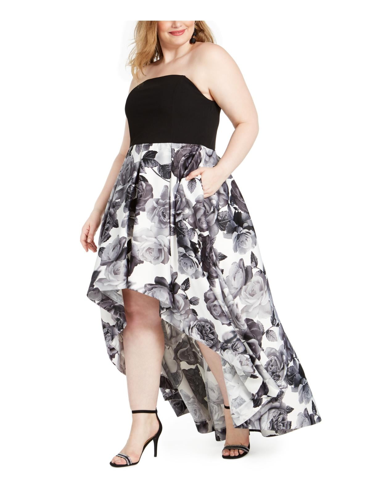 Speechless Womens Plus Floral Hi-Low 
