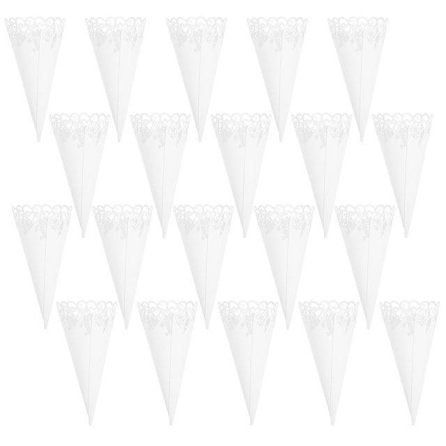 20pcs papel de boda conos confeti papel conos flor confeti pétalo conos