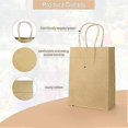 thumbnail image 2 of 40pcs Brown Kraft Paper Tote Bags with Handles, Paper Gift Small Tote Bags, Party Bags for Food, Baking, Shopping, Festivals, 2 of 5