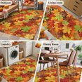 thumbnail image 6 of Thanksgiving Fall Area Rug 3x5 FT, Non Slip Entryway Bedside Carpet, Autumn Green Orange Red Maple Leaves Washable Soft Floor Carpet Indoor Mat Non-Shedding Throw Rug for Dorm Kitchen Home Office, 6 of 9