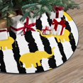 thumbnail image 3 of FMSHPON Yellow Elephants Silhouette Xmas Christmas Tree Skirt Stand Mat for Holiday Party Decoration Indoor Outdoor 48 inches, 3 of 3