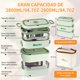thumbnail image 2 of Bento Box, Lunch Box de 3 Capas con Toppers. Fiambrera Incluye Vajilla y Bolsa para el Almuerzo., 2 of 4