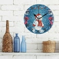thumbnail image 3 of Dreamtimes Christmas Snowman Wall Clock, Silent Non Ticking Battery Operated Creative Decorative Round Clock for Kitchen, Living Room, Bathroom, Home School Office, 10 Inch, 3 of 7