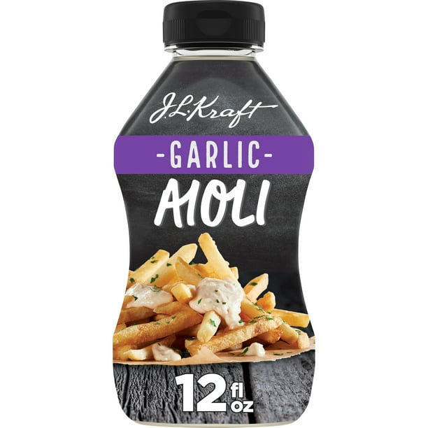 J.L. Kraft Garlic Aioli with Roasted Garlic, 12 fl oz Bottle Walmart