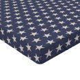 thumbnail image 2 of Star Fitted Sheet, Patriotic Star of the American Flag Independence Themed Freedom Concept USA, Decorative Soft Bedding All-round Elastic Pocket, Queen Size, Violet Blue and Tan, by Ambesonne, 2 of 3