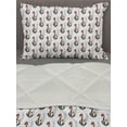 thumbnail image 3 of Floral Comforter & Sham Bedding Set, Soft Orange and Red Flowers on Branches Flourishing Spring Season Garden Theme, 3 pcs Duvet Set Microfiber Filling Quilt, 5 Sizes, Red Orange Black, by Ambesonne, 3 of 4